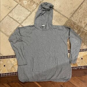 Garnet Hill cotton sweater hoodie, gray size XS